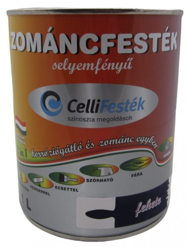 Celli zománcfesték fekete 0,75L